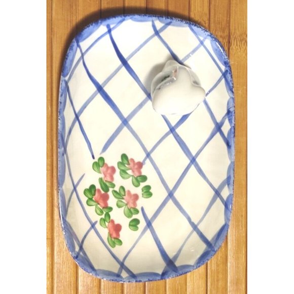 1996 Vintage Annalea Collection Anne Albutine Giftcraft Bunny Tray / Dish 5x7" - Picture 6 of 9